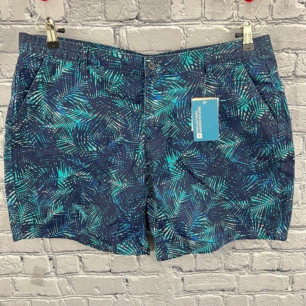 Mountain Warehouse Lakeside II‎ Navy Printed Womens UPF 50+ Shorts size 12